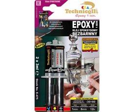 Technicqll E-475 Клей эпоксидный прозрачный 1мин 2x3ml шприц Technicqll E-475 Клей эпоксидный прозрачный 1мин 2x3ml шприц