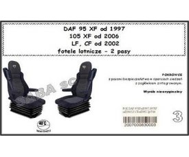 Чехол DAF 95XF от 1996, 105XF от 2006, CF, LF с 2002, сиденья-вертушки, 2ремня 1703 Чехол DAF 95XF от 1996, 105XF от 2006, CF, LF с 2002, сиденья-вертушки, 2ремня 1703