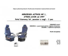 Чехол MERCEDES ACTROS MP I AXOR, ATEGO с 1997, водитель сиденье-вертушка, 1ремень 1708 Чехол MERCEDES ACTROS MP I AXOR, ATEGO с 1997, водитель сиденье-вертушка, 1ремень 1708