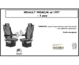 Чехол RENAULT PREMIUM от 1997, 2ремня 1714 Чехол RENAULT PREMIUM от 1997, 2ремня 1714