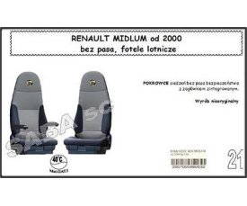 Чехол RENAULT MIDLUM от 2000, сиденья-вертушки 1716 Чехол RENAULT MIDLUM от 2000, сиденья-вертушки 1716