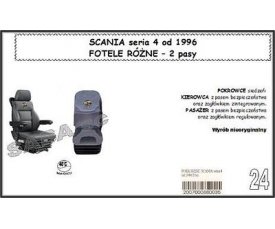 Чехол SCANIA 124 от 1996, разные сиденья, 2ремня 1719 Чехол SCANIA 124 от 1996, разные сиденья, 2ремня 1719