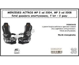 Чехол MERCEDES ACTROS MP II от 2004, MP III от 2008, сиденье пассажира амортизируєтся, сиденья-вертушки, 2ремня 1731