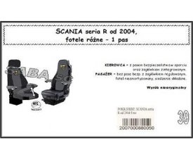 Чехол SCANIA 124 R с 2004, разные сиденья, 1ремень 1733