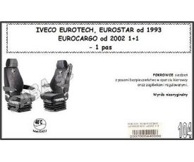 Чехол IVECO EUROTECH, EUROSTAR с 1993, E-CARGO с 2002, 1+1, 1ремень 1742