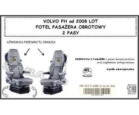 Чехол VOLVO FH от 2008, пассажир сиденье-вертушка, 2ремня 1748