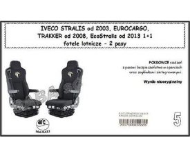 Чехол IVECO STRALIS от 2003, E-CARGO, TRAKKER от 2008, ECO STRALIS с 2013, 1+1, сиденья-вертушки, 2ремня 1750