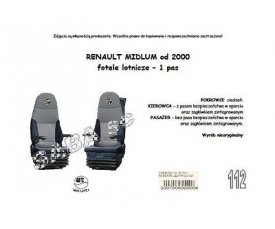 Чехол RENAULT MIDLUM от 2000, сиденья-вертушки, 1ремень 1751