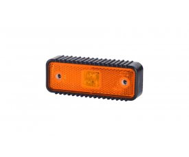 LD 538 Габаритно-контурный фонарь HOR 55 3 LED рильефний широкий корпус с отражателем оранжевый   2функции: габарит боковой/светоотражатель 5538
