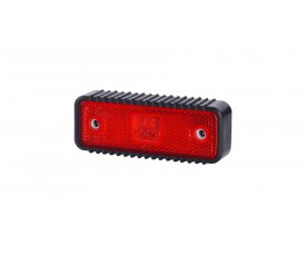 LD 539 Габаритно-контурный фонарь HOR 55 3 LED рильефний широкий корпус с отражателем красный   2функции: позиционный зад/светоотражатель 5539