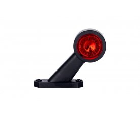 LD 725L Выносной габаритно-контурный фонарь HOR 69 2 LED рожок под углом короткий левый белый/красный   2функции: позиционный зад/позиционный перед 5725