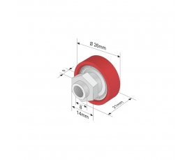RD608V/21 Ролик на тент-штору KOGEL-VERSUS OE6352604 730016 13715 RD608V/21 Ролик на тент-штору KOGEL-VERSUS OE6352604 730016 13715